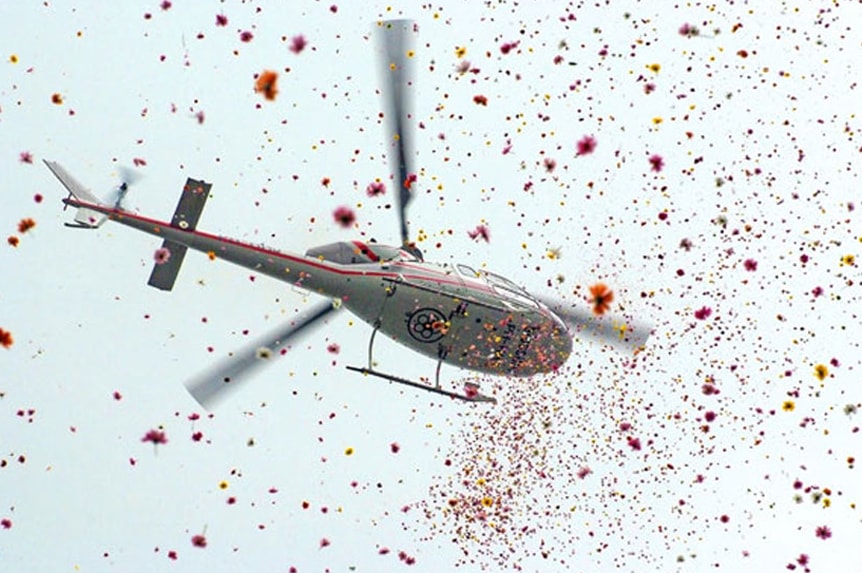 Helicopter For Flower Dropping
